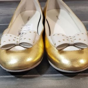 Marc Jacobs gold ballet flats 7.5